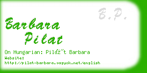 barbara pilat business card